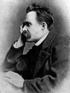 [picture on the left: Friedrich Nietzche. The image is in the public domain]